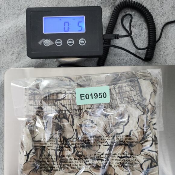 Vintage 80s Basic Editions Shorts Womens M Brown Floral Hawaiian Cotton Pull On - Picture 9 of 9